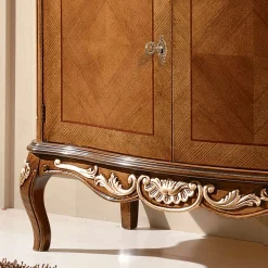 Viadurini Classic Anrichte-Klassisches Wohnzimmer-Sideboard Avio Blau oder Walnussholz Made in Italy - Chantilly