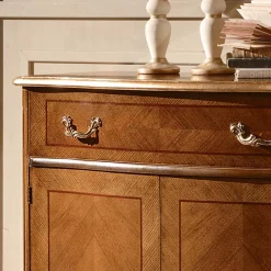 Viadurini Classic Anrichte-Klassisches Wohnzimmer-Sideboard Avio Blau oder Walnussholz Made in Italy - Chantilly