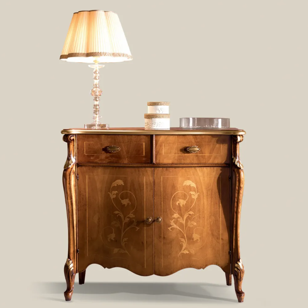 Viadurini Classic Anrichte-Klassisches Wohnzimmer-Sideboard aus Holz mit Intarsien Made in Italy - Ottaviano