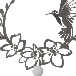 Viadurini Living Wandgarderobe-Kleiderbügel aus Eisen mit Kolibri-Dekoration, hergestellt in Italien – Schlüssel