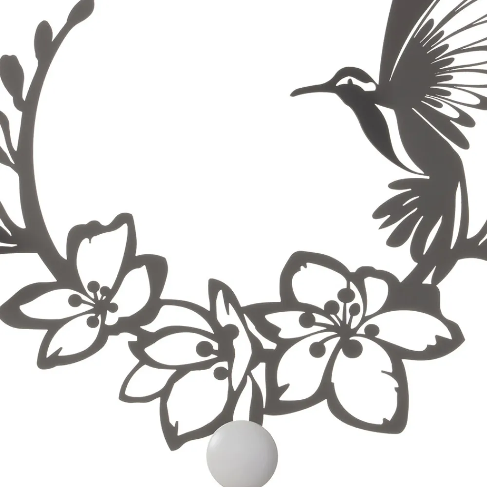 Viadurini Living Wandgarderobe-Kleiderbügel aus Eisen mit Kolibri-Dekoration, hergestellt in Italien – Schlüssel