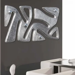 Viadurini Decor Wandgarderobe-Kleiderhaken für die Wand handdekoriert in Blattsilber Holt