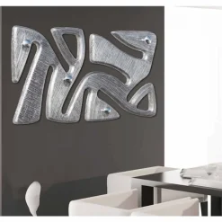 Viadurini Decor Wandgarderobe-Kleiderhaken für die Wand handdekoriert in Blattsilber Holt