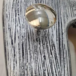 Viadurini Decor Wandgarderobe-Kleiderhaken für die Wand handdekoriert in Blattsilber Holt