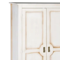 Viadurini Classic Schlafzimmer Schränke-Kleiderschrank aus patiniertem weißem Holz mit 2 Türen, hergestellt in Italien – Agni