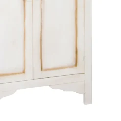 Viadurini Classic Schlafzimmer Schränke-Kleiderschrank aus patiniertem weißem Holz mit 2 Türen, hergestellt in Italien – Agni