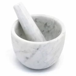 Viadurini Kitchen Küchenzubehör-Kleiner Mörser mit Stößel aus weißem Carrara-Marmor Made in Italy - Mirel