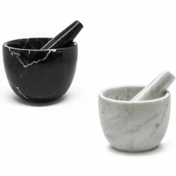 Viadurini Kitchen Küchenzubehör-Kleiner Mörser mit Stößel aus weißem Carrara-Marmor Made in Italy - Mirel