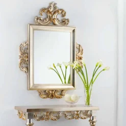 Viadurini Classic Wandspiegel-Kleiner Repro Wandspiel in Altsilber 113x155 Guy