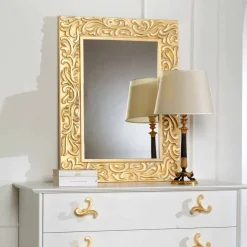 Viadurini Classic Wandspiegel-kleiner Standspiegel gold Pepa 75x100