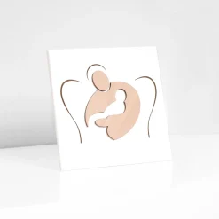 Viadurini Decor Religiöse Bilder-Kleines Bild mit der Lasergravur „Sweet Embrace“, hergestellt in Italien – Angelica