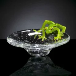 Viadurini Living Deko Artikel Und Wohnaccessoires-Kleines Tablett mit Glasfrosch-Ornament Made in Italy - Sossio