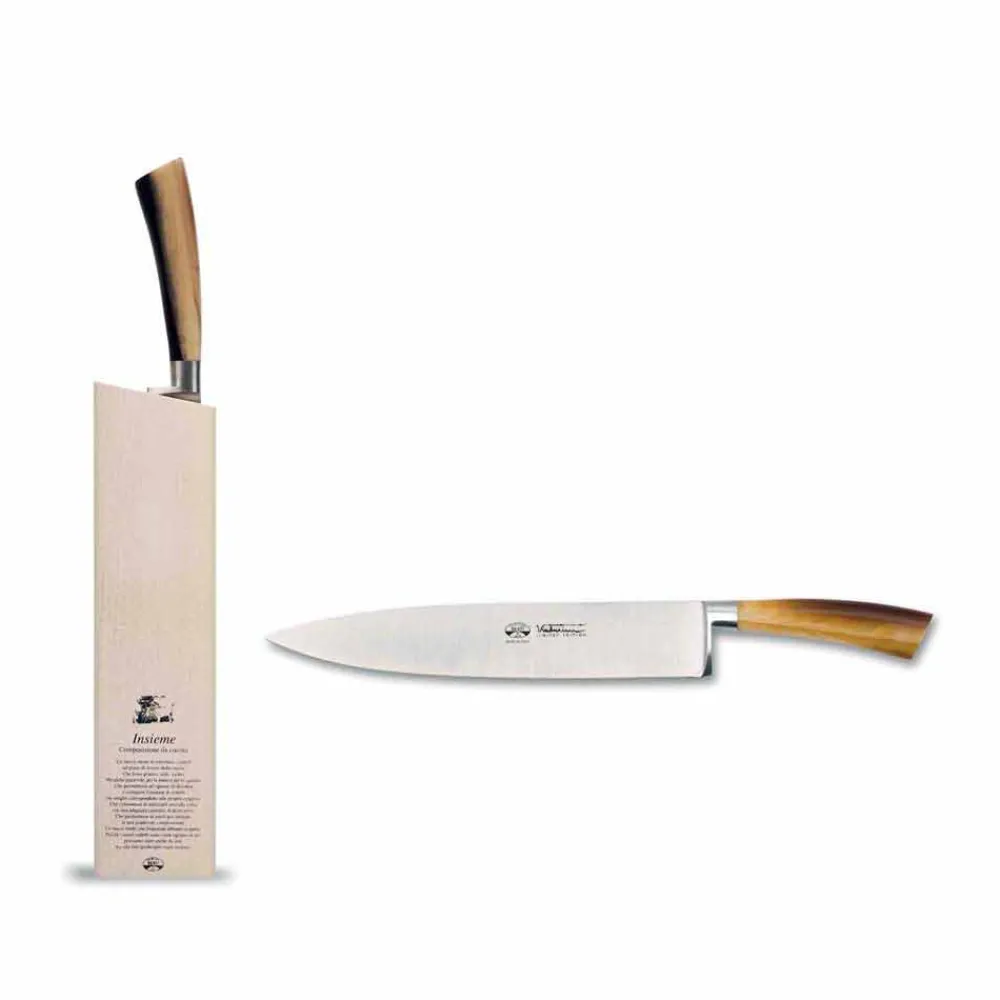 Coltellerie Berti Küchenmesser-Kochmesser Zusammen mit Ceppo, Berti exklusiv für Viadurini - Lapio