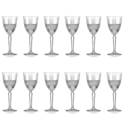 Viadurini Kitchen Italienisches Kristallgeschirr-Ökologisches Kristallwein- oder Wasserkelchservice 12 Stück - Lebendig