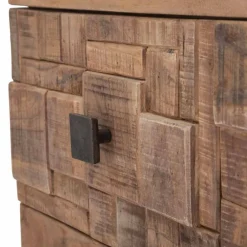 Viadurini Living Kommoden-Kommode aus Akazienholz und Eisen mit 3 Schubladen in modernem Design - Emerald