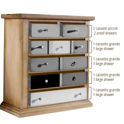 Viadurini Classic Kommoden-Kommode mit Schubladen in allen Farben und verschiedenen Griffen, hergestellt in Italien – Aditya