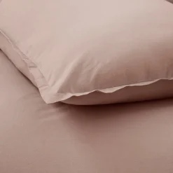 Viadurini Textile Bettbezüge-Kompletter Doppelbett-Bettbezug aus reiner, stückgefärbter Baumwolle - Delicacy