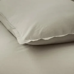 Viadurini Textile Bettbezüge-Kompletter Doppelbett-Bettbezug aus reiner, stückgefärbter Baumwolle - Delicacy