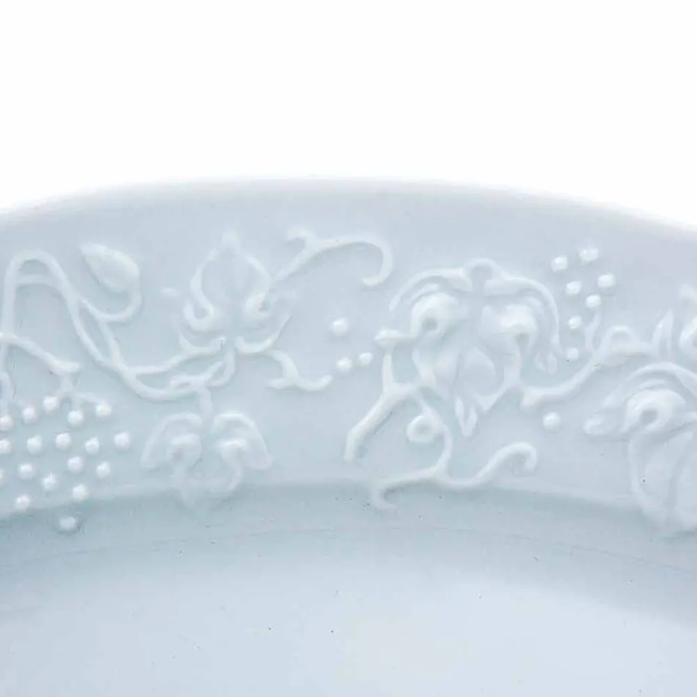 Viadurini Kitchen Tee Set Und Kaffee Set-Kompletter Frühstücksservice 22 Stück aus weißem Porzellan - Gimignano