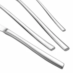 Viadurini Kitchen Besteck Set-Komplettes Besteckset aus poliertem Edelstahl Modernes Design 24 Stück - scharf