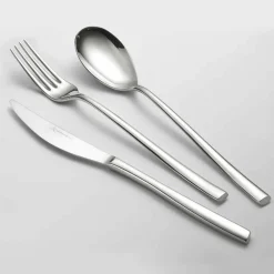 Viadurini Kitchen Besteck Set-Komplettes Besteckset aus poliertem Edelstahl Modernes Design 24 Stück - scharf