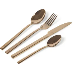 Viadurini Kitchen Besteck Set-Komplettes Besteckset in schwarzem Stahl- oder Kupferdesign 24-teilig - Fayette