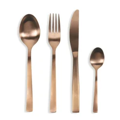 Viadurini Kitchen Besteck Set-Komplettes Besteckset in schwarzem Stahl- oder Kupferdesign 24-teilig - Fayette