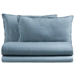 Viadurini Textile Bettlaken-Komplettes Doppelbett aus reiner, im Stück gefärbter und schattierter Baumwolle - Delicacy