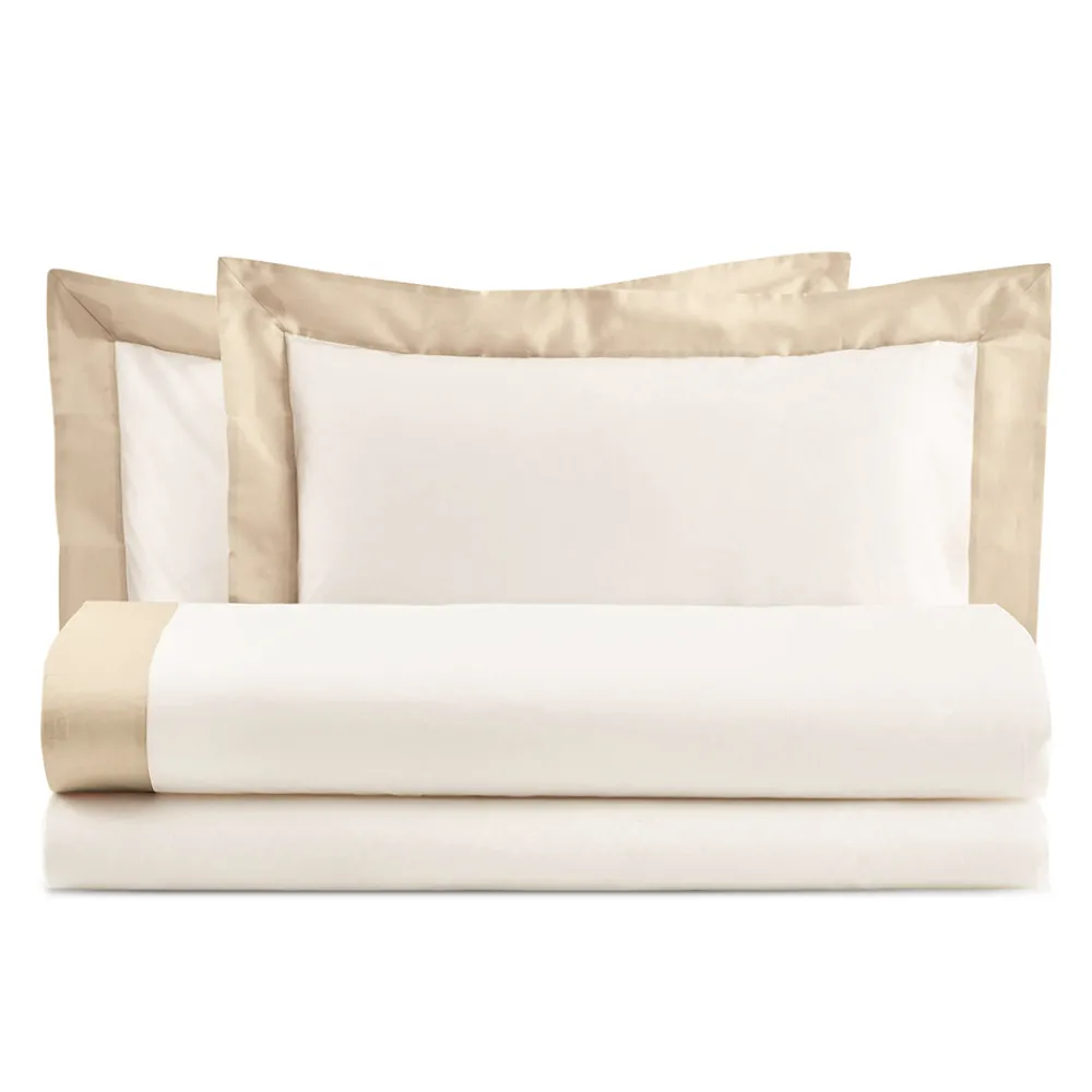 Viadurini Textile Bettlaken-Komplettes Doppelbett aus 100 % Baumwolle und 10 % Baumwollsatin - Detail