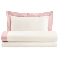 Viadurini Textile Bettlaken-Komplettes Queen-Size-Bettset aus 100 % Baumwolle und 10 % Baumwollsatin – Detail