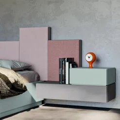 Viadurini Night Design Schlafzimmer Komplett-Komplettes Schlafzimmer mit 5 Elementen Made in Italy Hohe Qualität - Quarz