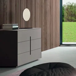 Viadurini Night Design Schlafzimmer Komplett-Komplettes Schlafzimmer mit 5 Elementen im modernen Stil Made in Italy - Savanna