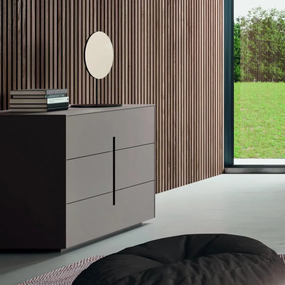 Viadurini Night Design Schlafzimmer Komplett-Komplettes Schlafzimmer mit 5 Elementen im modernen Stil Made in Italy - Savanna