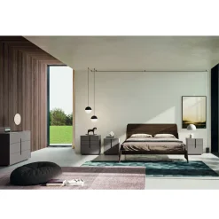 Viadurini Night Design Schlafzimmer Komplett-Komplettes Schlafzimmer mit 5 Elementen im modernen Stil Made in Italy - Savanna