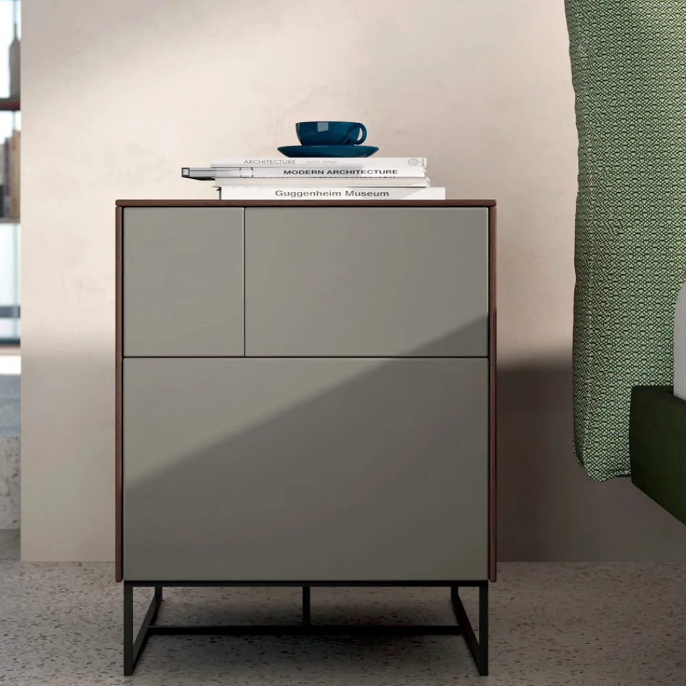 Viadurini Night Design Schlafzimmer Komplett-Komplettes Schlafzimmer mit 4 modernen Elementen Made in Italy - Shaila