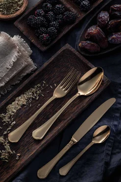 Viadurini Kitchen Besteck Set-Komplettes Set Luxus Design Edelstahl Besteck 24 Stück - Boss