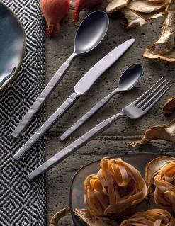 Viadurini Kitchen Besteck Set-Komplettes Stahlbesteck-Set 24-teiliges Design Made in Italy - Tricky