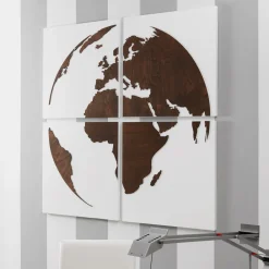 Viadurini Decor Abstrakte Bilder-Komposition aus 4 Tafeln, die die Welt „Made in Italy“ repräsentieren – Ciro