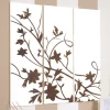 Viadurini Decor Blumen Bilder-Komposition aus 3 Tafeln, die einen Zweig mit Blättern darstellen, hergestellt in Italien – Ashton