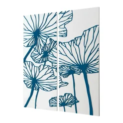 Viadurini Decor Blumen Bilder-Komposition aus 2 Tafeln mit Blumen, hergestellt in Italien – Sheryl