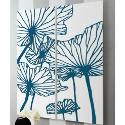 Viadurini Decor Blumen Bilder-Komposition aus 2 Tafeln mit Blumen, hergestellt in Italien – Sheryl