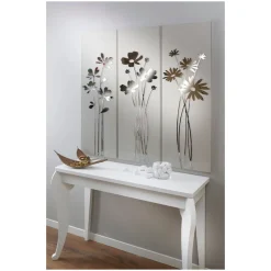 Viadurini Decor Blumen Bilder-Komposition aus 3 Tafeln mit Darstellung von 3 Blumensträußen, hergestellt in Italien – Colleen