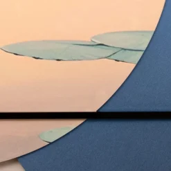 Viadurini Decor Blumen Bilder-Komposition aus Holzgemälden mit Vogeldruck, hergestellt in Italien – Belize