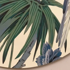 Viadurini Decor Blumen Bilder-Komposition aus Holzgemälden mit tropischem Druck, hergestellt in Italien – Jamaika