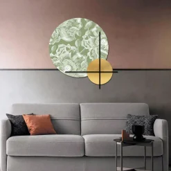 Viadurini Decor Blumen Bilder-Komposition aus rosa oder grünen Holzplatten mit weißen Blumen, hergestellt in Italien – Fidschi