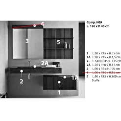 Viadurini Bathroom Badmöbel Hängend-Komposition für hängendes Badezimmer und modernes Design Made in Italy - Farart9