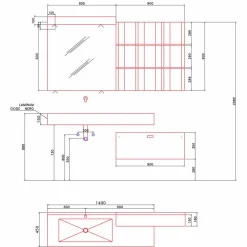 Viadurini Bathroom Badmöbel Hängend-Komposition für hängendes Badezimmer und modernes Design Made in Italy - Farart9