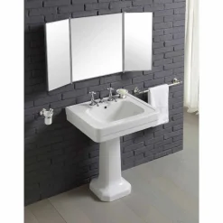 Viadurini Bathroom Badmöbel Stehend-Komposition mit Keramikwaschbecken auf Sockel im Vintage-Stil 900 Jahre Linie