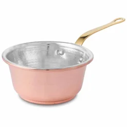 Viadurini Kitchen Kochgeschirr-Konische handverzinnte Kupferpfanne und Griff Made in Italy 22 cm - Mariassunta