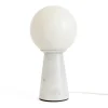 Viadurini Lighting Moderne Tischlampen-Konische Lampe mit weißer Kugel und Marmorsockel Made in Italy - Tobio